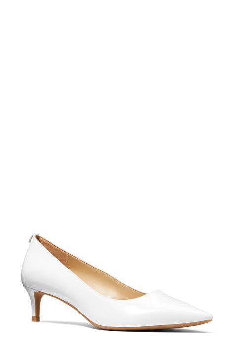 michael kors flex kitten heel optic white|Michael kors kitten heel pump + FREE SHIPPING .